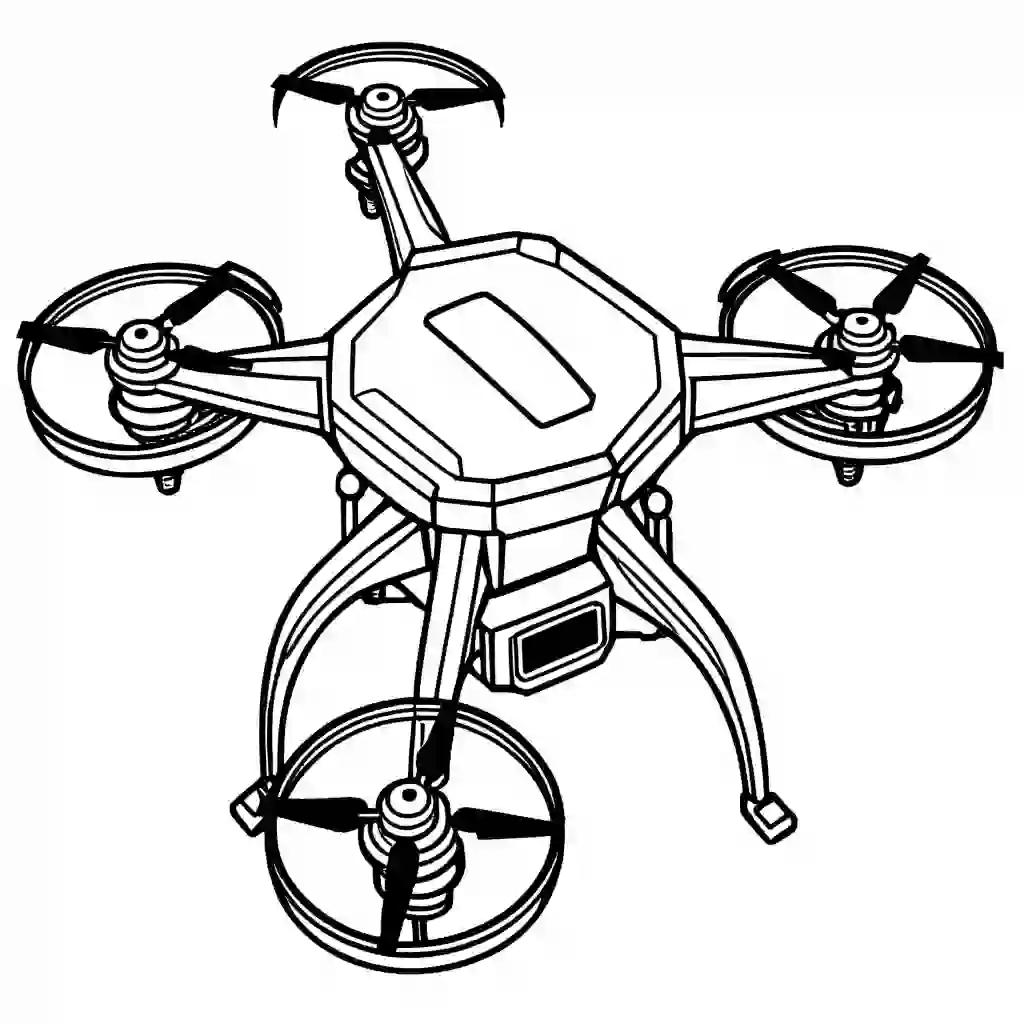 Drones coloring pages